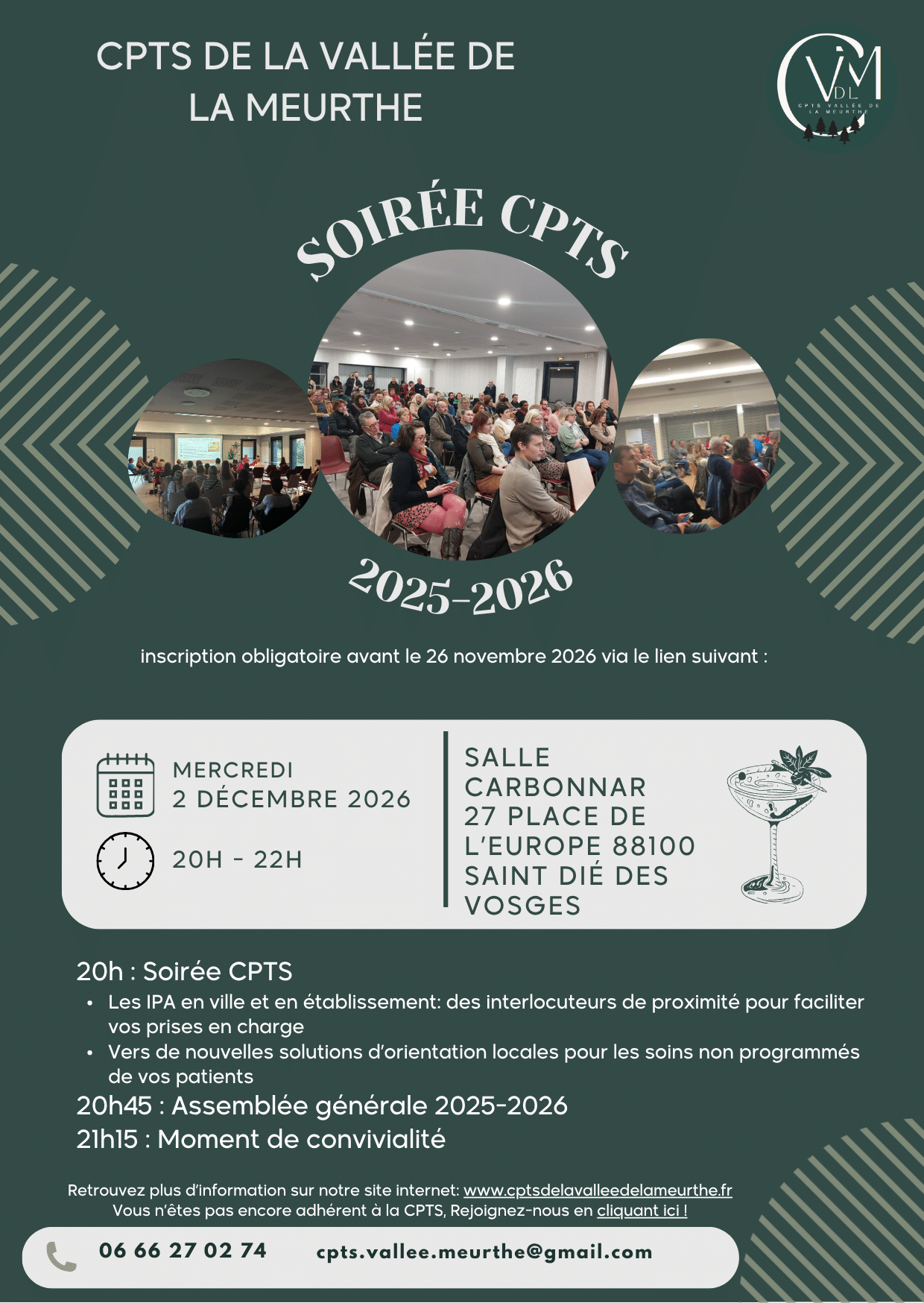 Soirée CPTS et Assemblée Générale Mercredi 2 décembre 2026